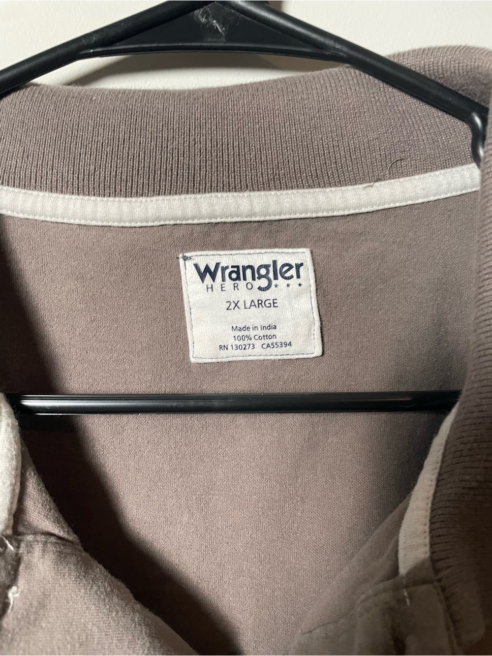 Wrangler Men’s XXL brown-gray polo